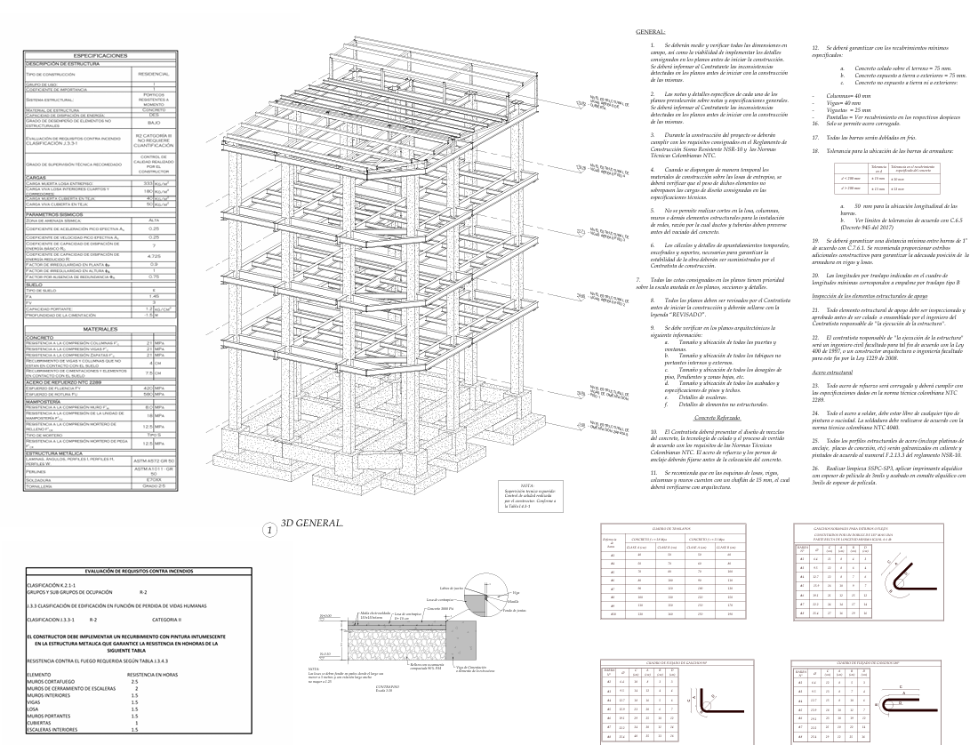 Plano estructural 1 – AirBnb Pereira