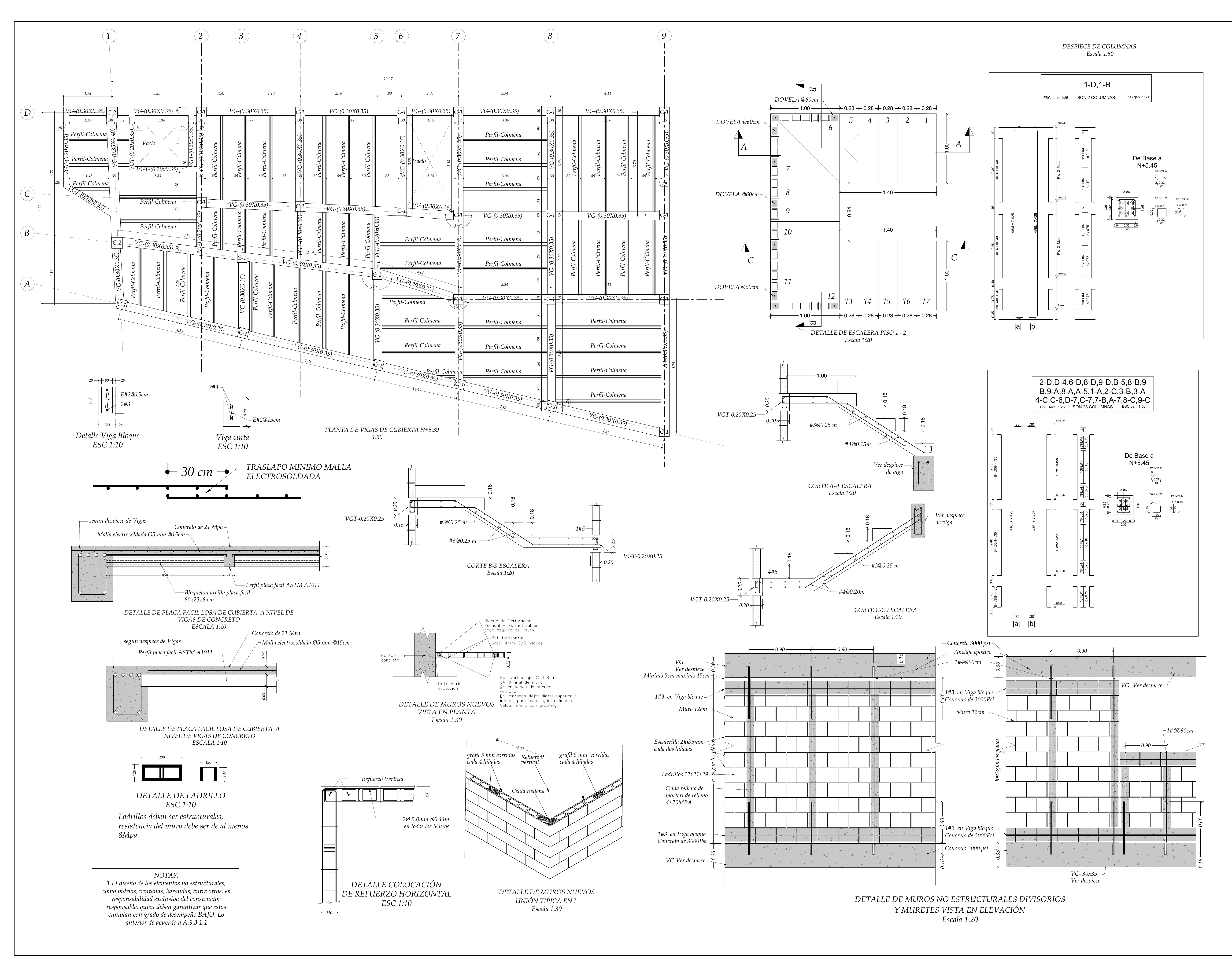 Plano estructural plano E-03 – Atanasio Girardot