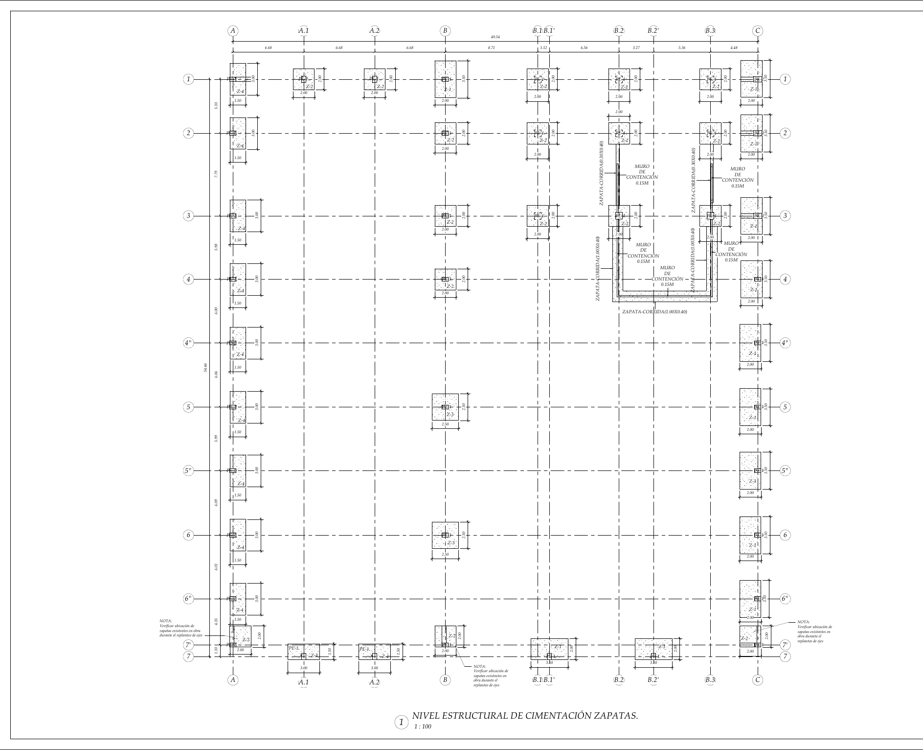 Plano estructural 02 – Bodega Lote F5 – Palmaseca