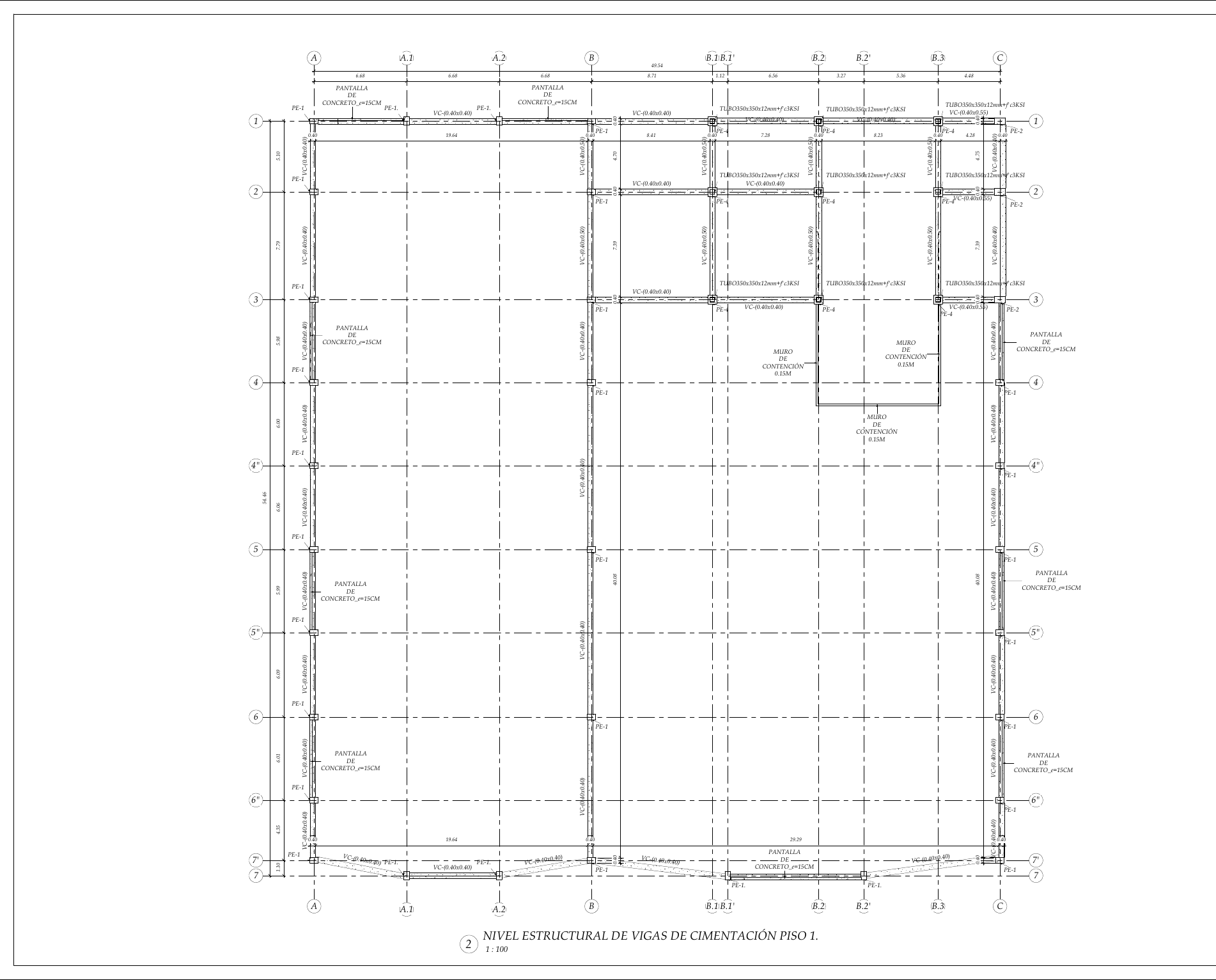Plano estructural 03 – Bodega Lote F5 – Palmaseca
