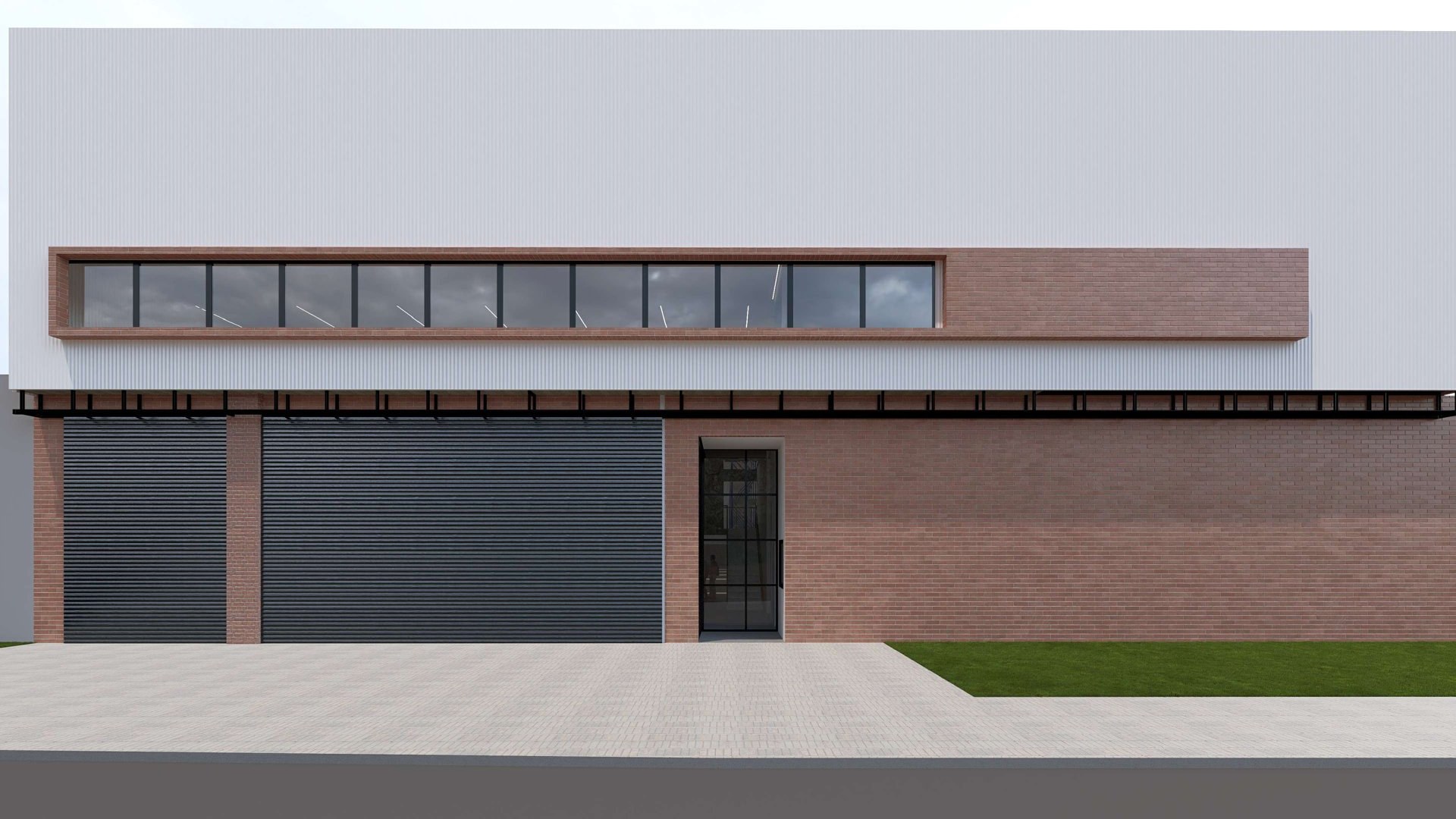 Render arquitectónico 02 – Bodega Lote F5 – Palmaseca