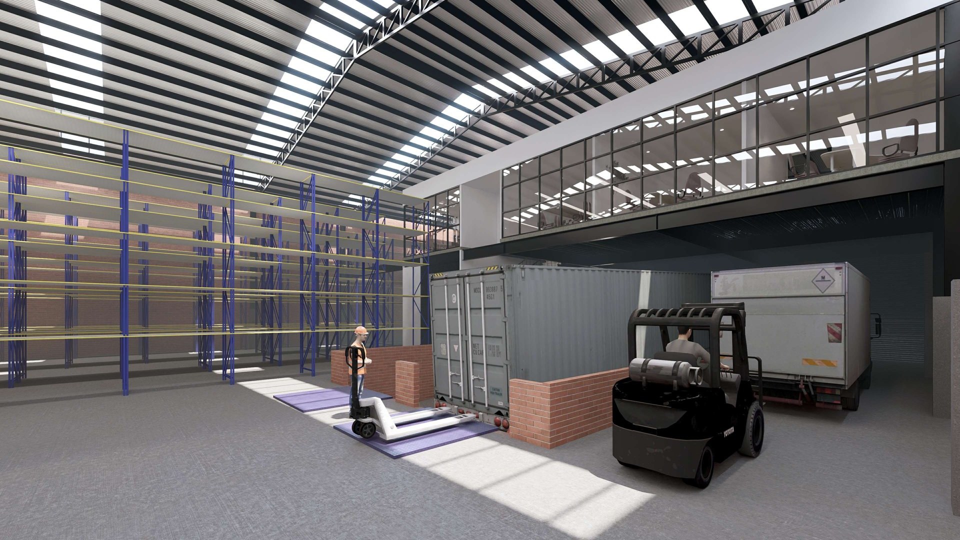 Render arquitectónico 03 – Bodega Lote F5 – Palmaseca