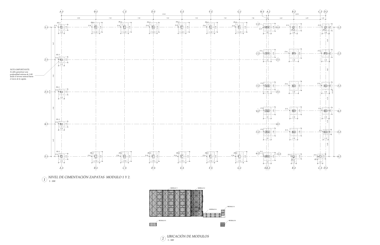 Plano estructural plano E-03 – Bodegas Industriales Cali