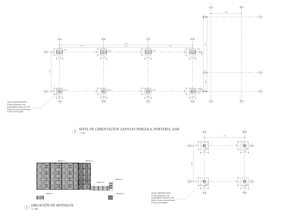 Plano estructural plano E-04 – Bodegas Industriales Cali