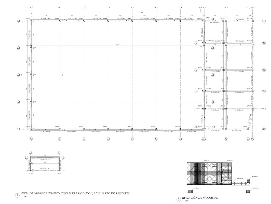 Plano estructural plano E-05 – Bodegas Industriales Cali