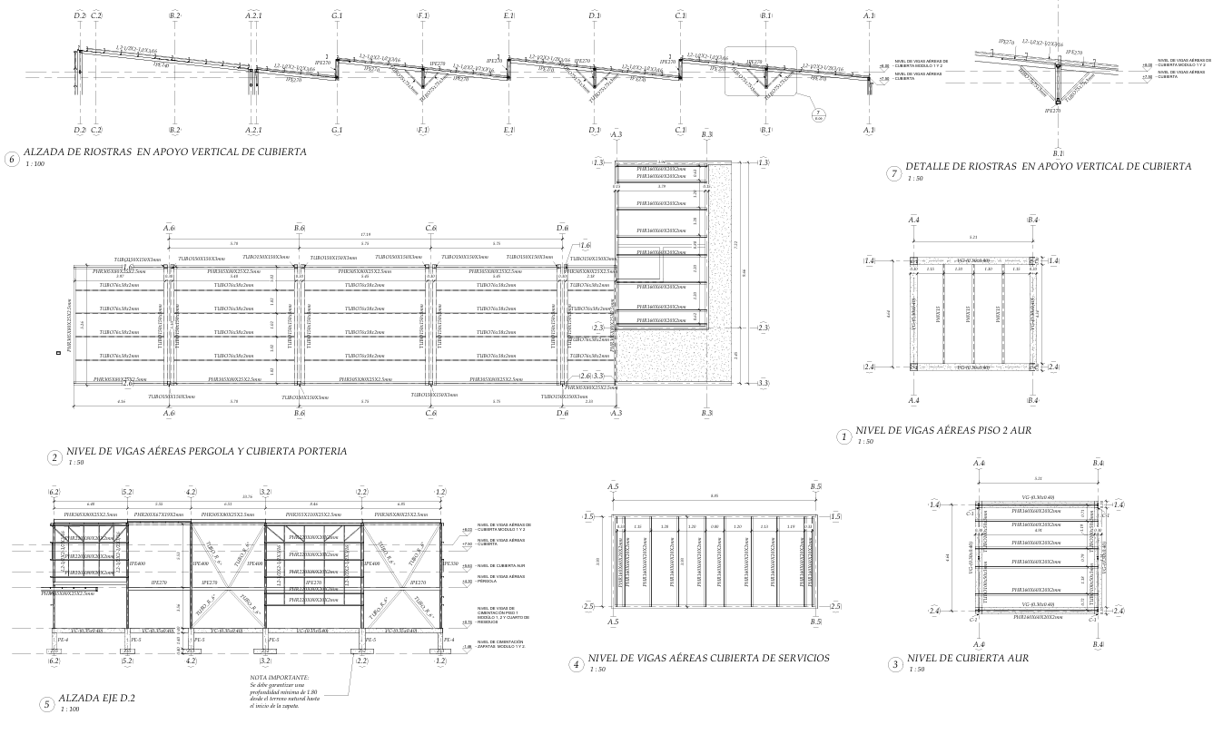 Plano estructural plano E-07 – Bodegas Industriales Cali