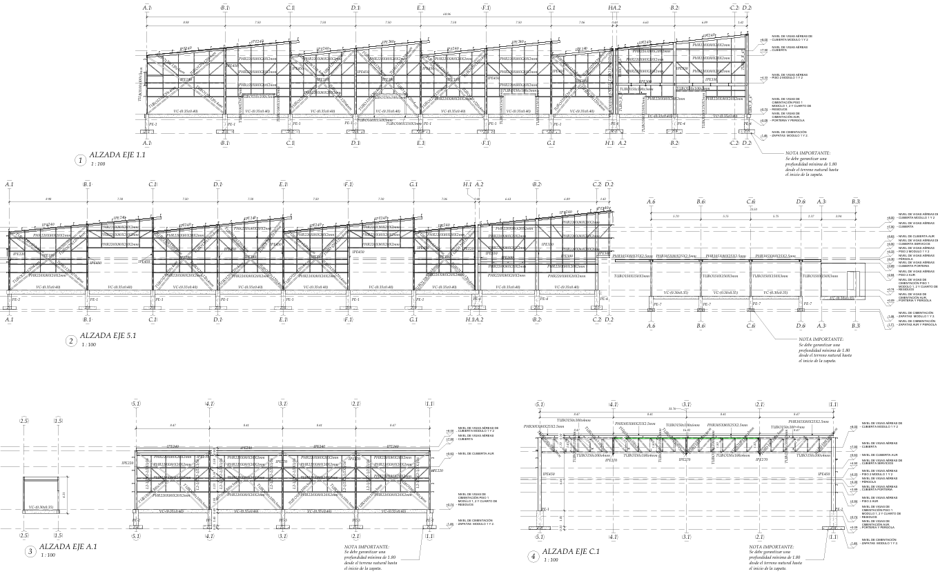 Plano estructural plano E-08 – Bodegas Industriales Cali