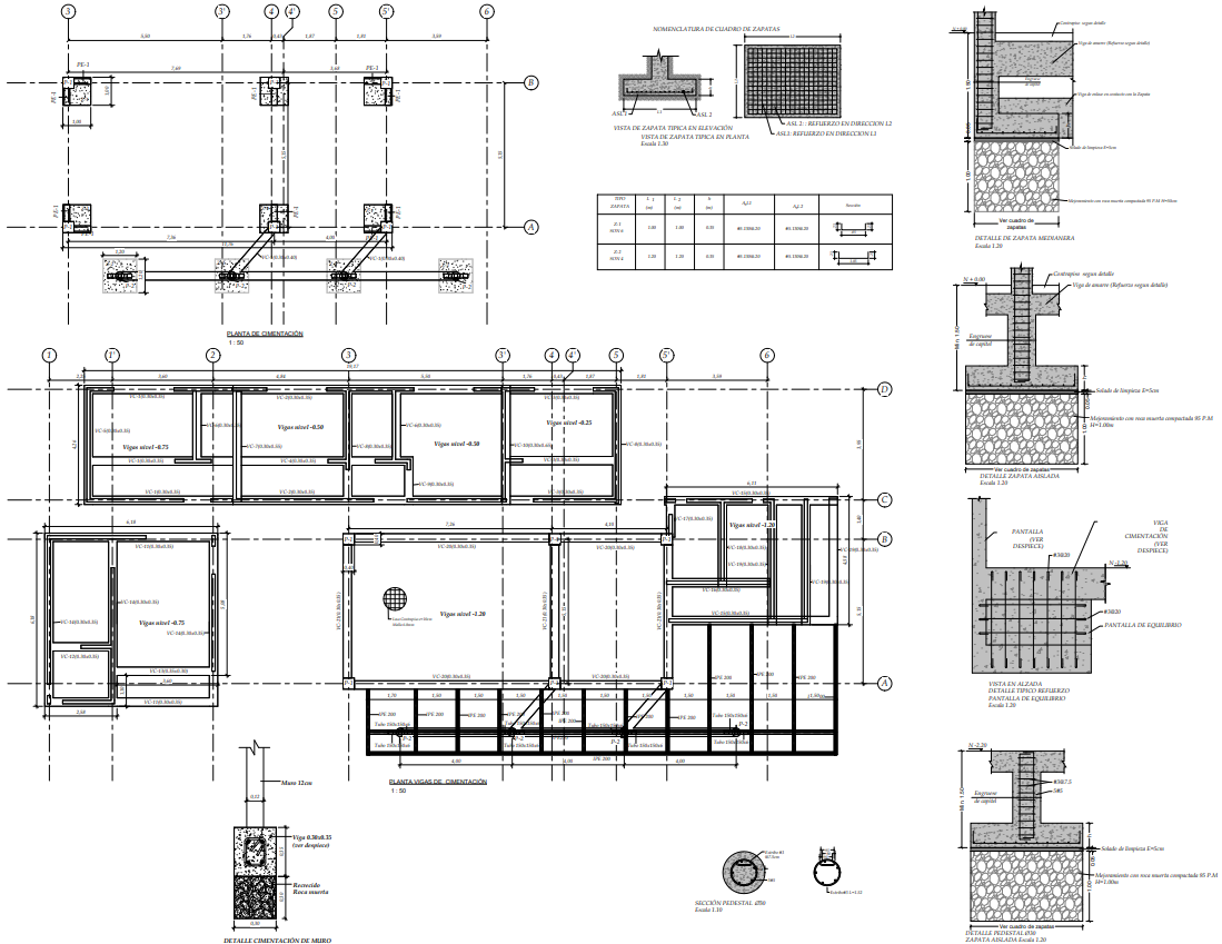 Plano estructural plano E-02 – Casa La Buitrera