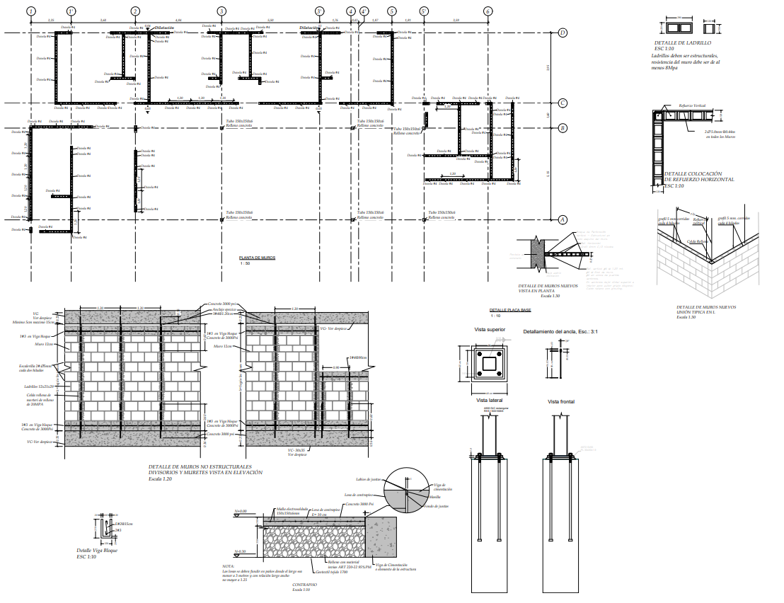 Plano estructural plano E-03 – Casa La Buitrera