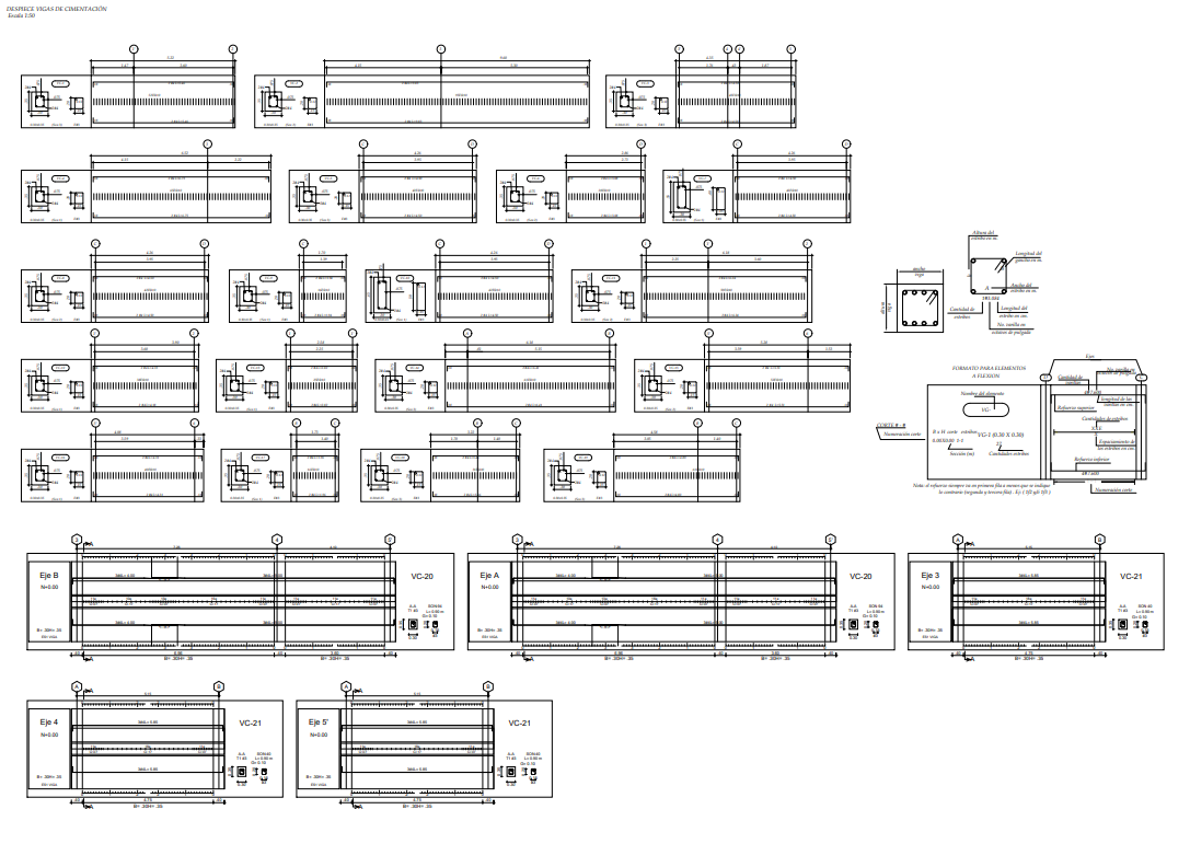 Plano estructural plano E-06 – Casa La Buitrera
