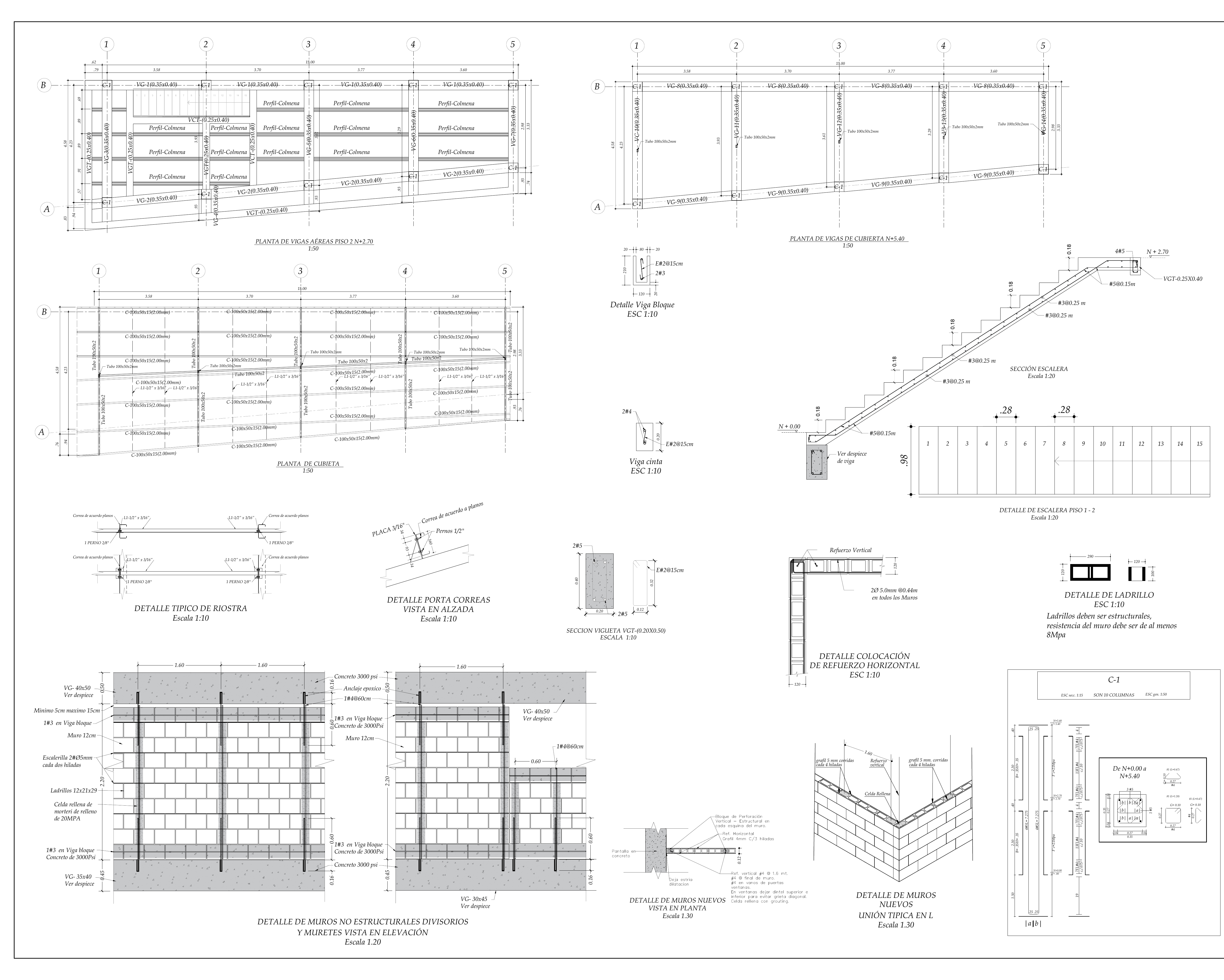 Plano estructural plano E-02 – Local Comercial Candelaria