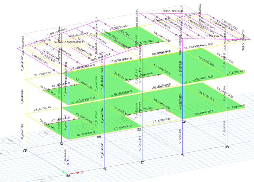 Captura ETABS – Casa Antonio Nariño