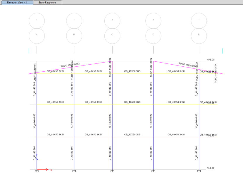 Captura ETABS – Casa Antonio Nariño
