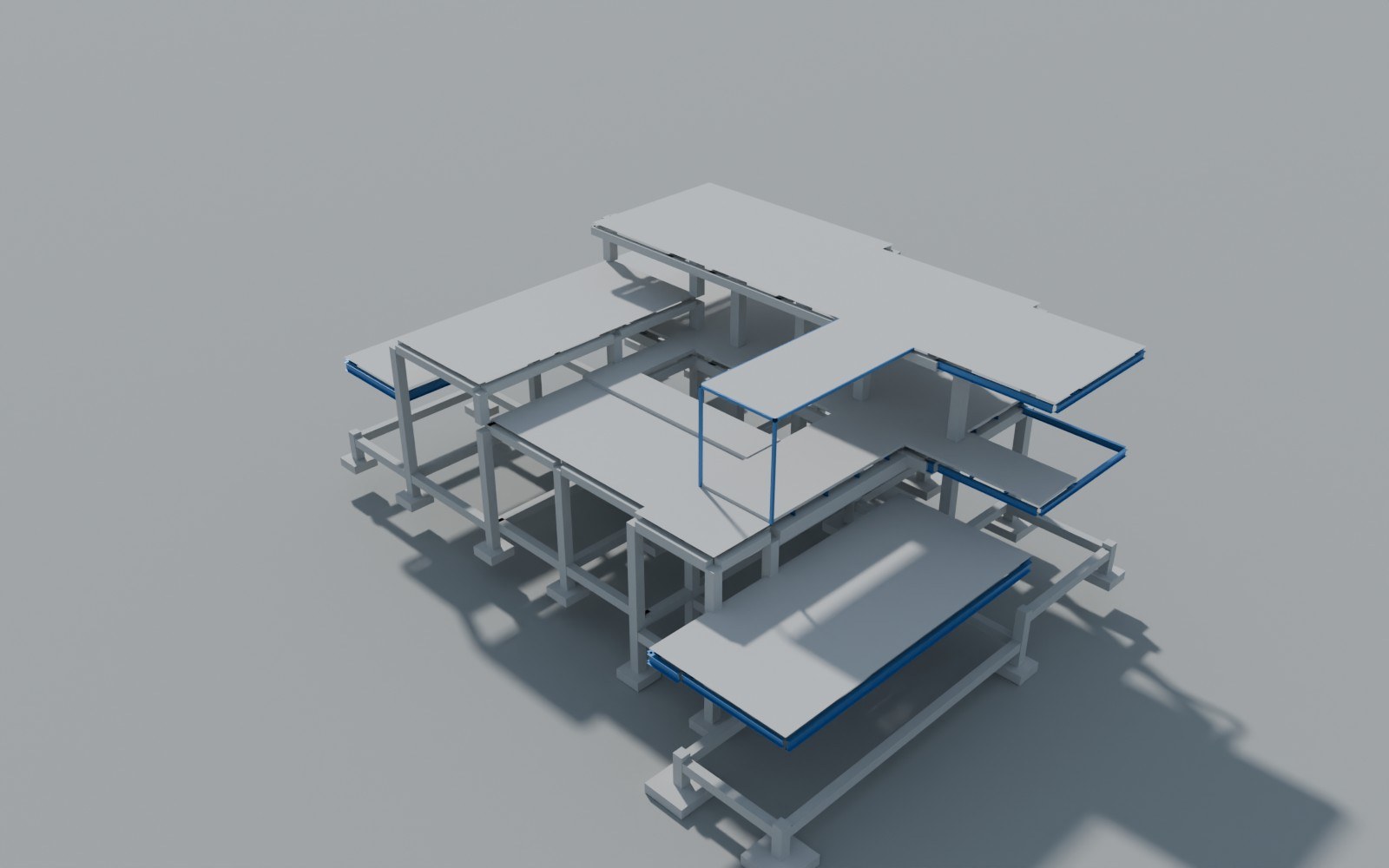 Render del modelo estructural 01 – Casa Pomarroso