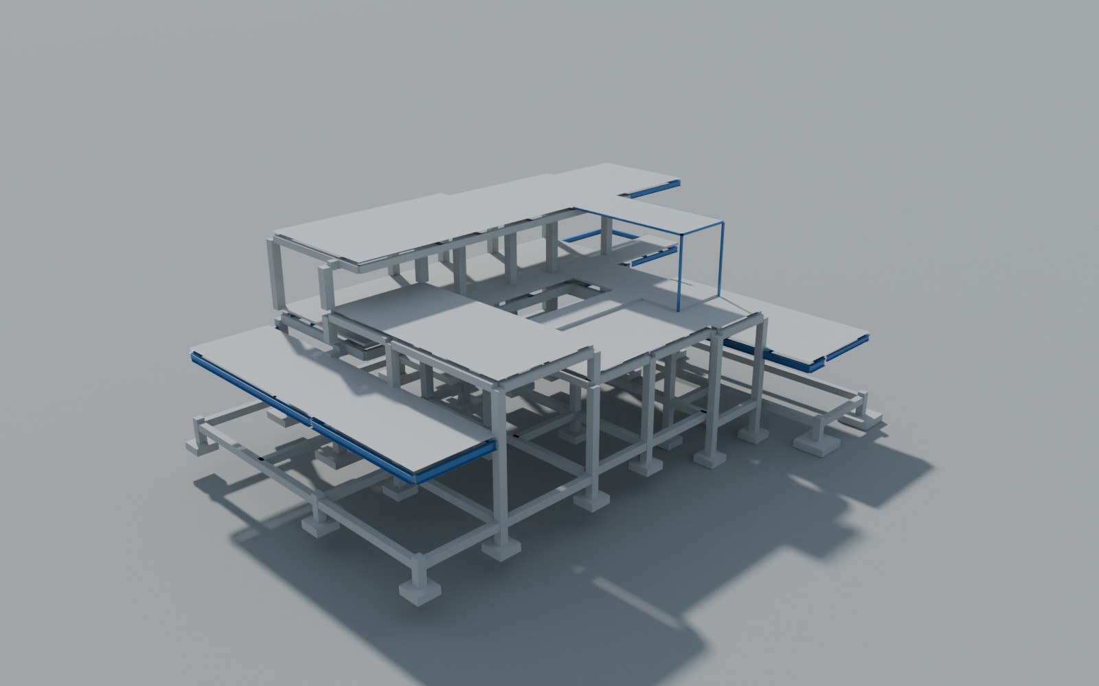 Render del modelo estructural 02 – Casa Pomarroso