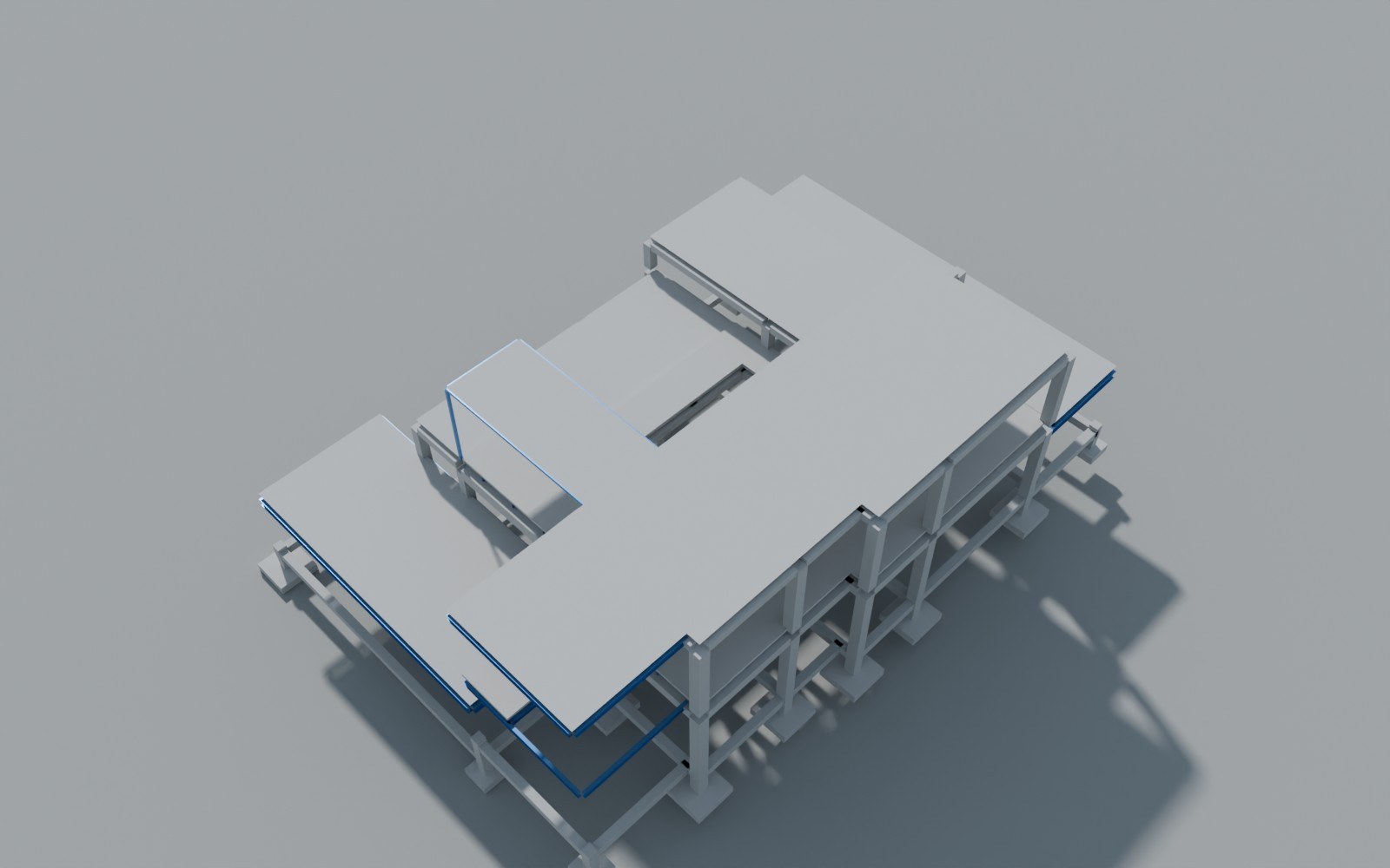 Render del modelo estructural 03 – Casa Pomarroso