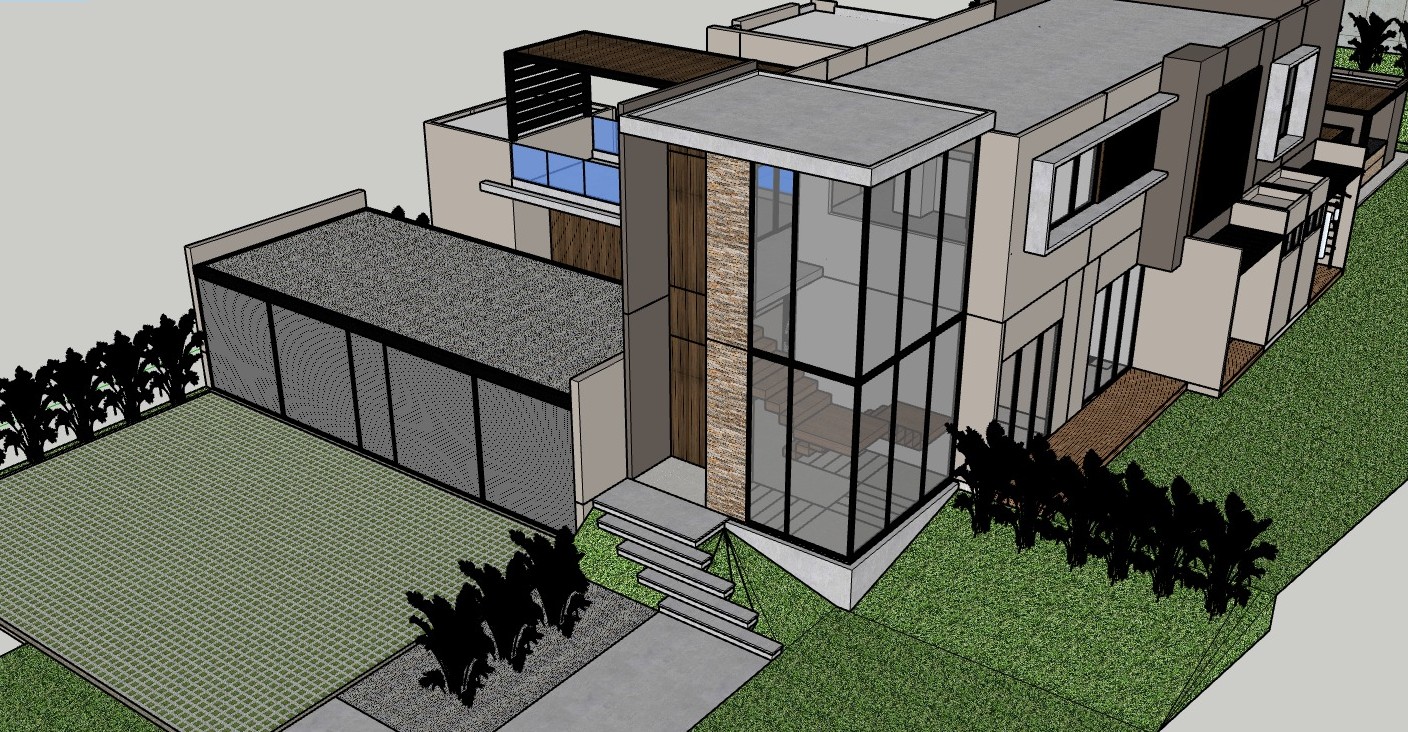 Render arquitectónico 02 – Casa Pomarroso