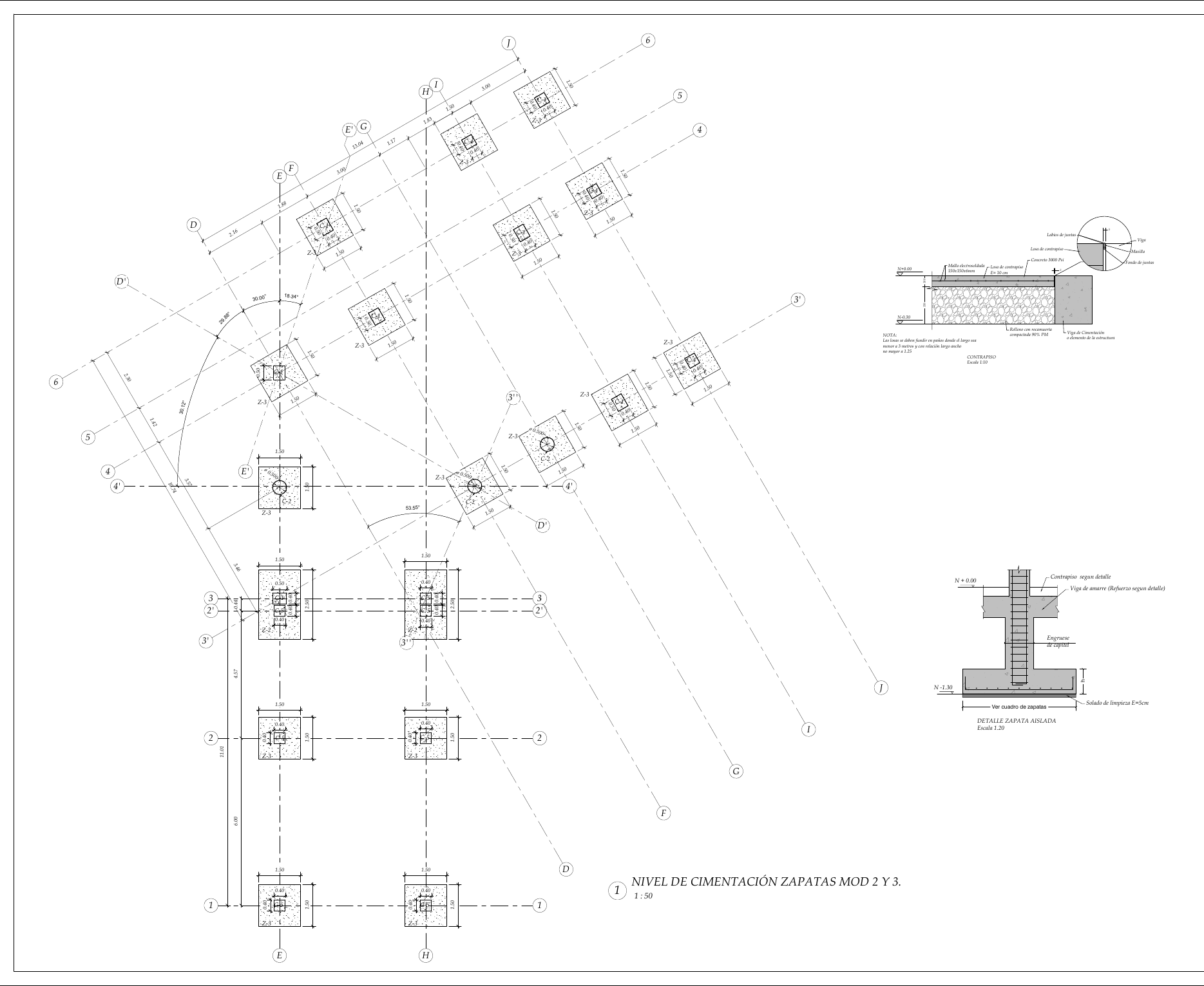 Plano estructural 04 – Cascadas de Dapa