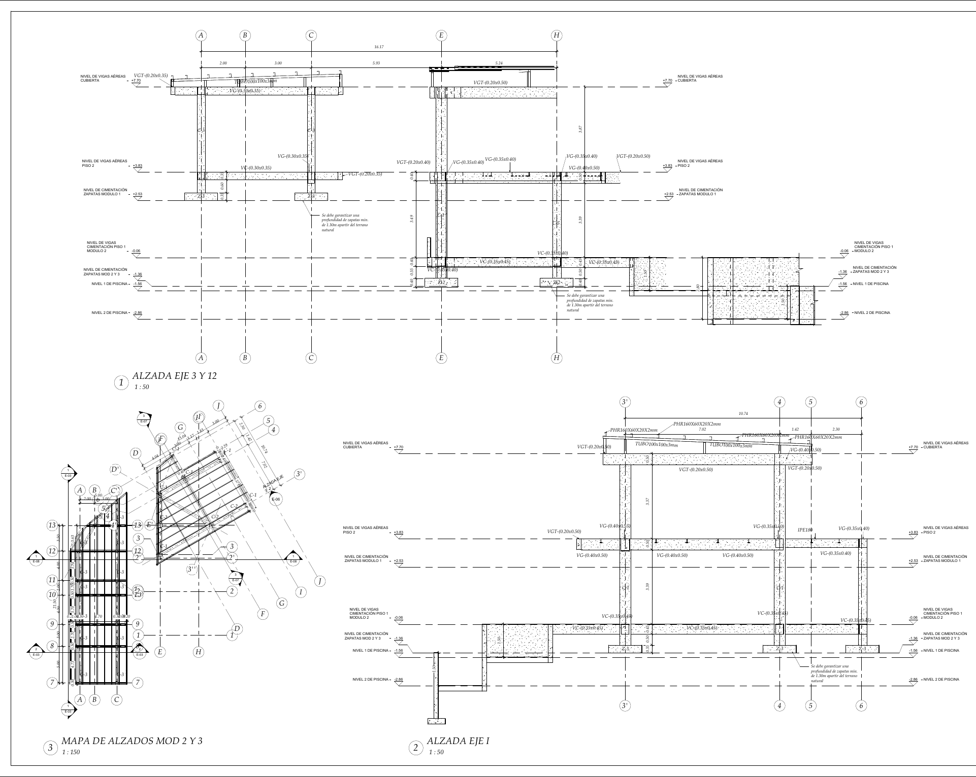 Plano estructural 08 – Cascadas de Dapa