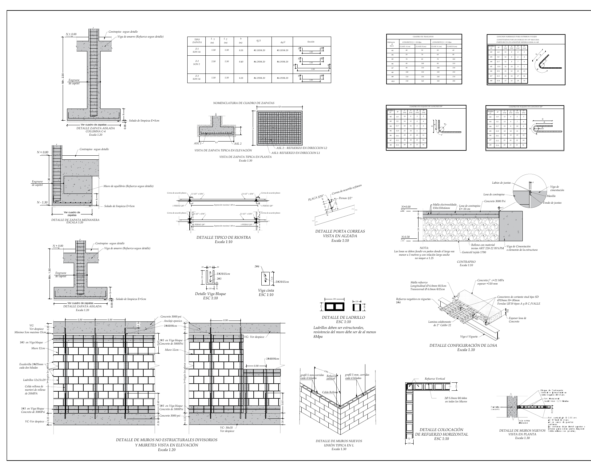 Plano estructural 09 – Cascadas de Dapa