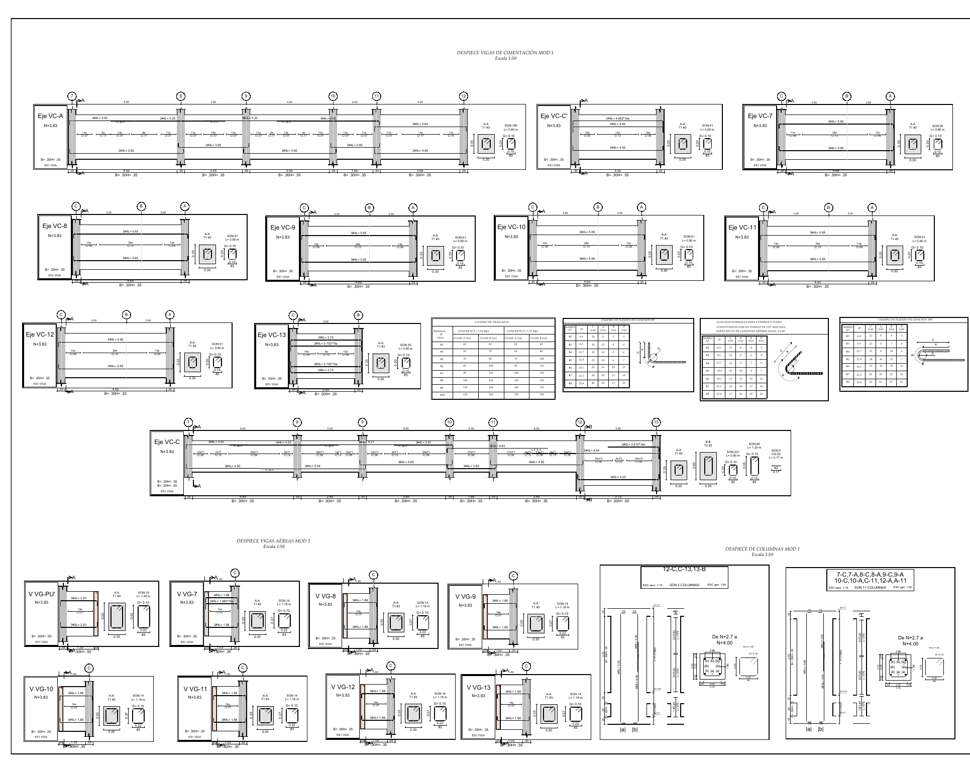 Plano estructural 10 – Cascadas de Dapa
