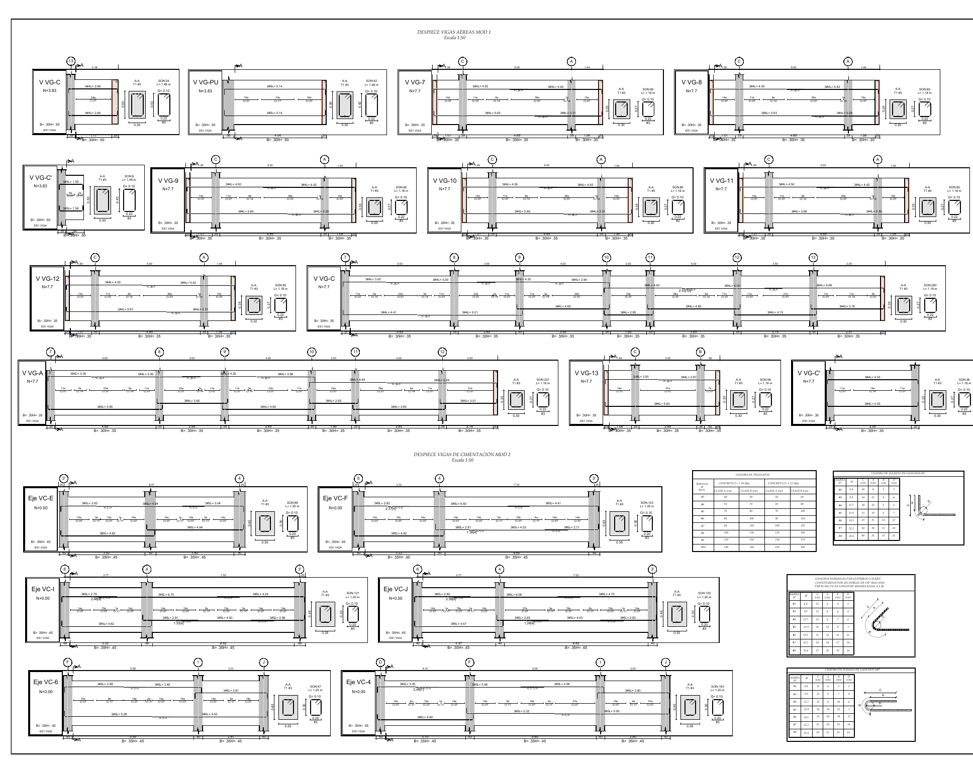 Plano estructural 11 – Cascadas de Dapa