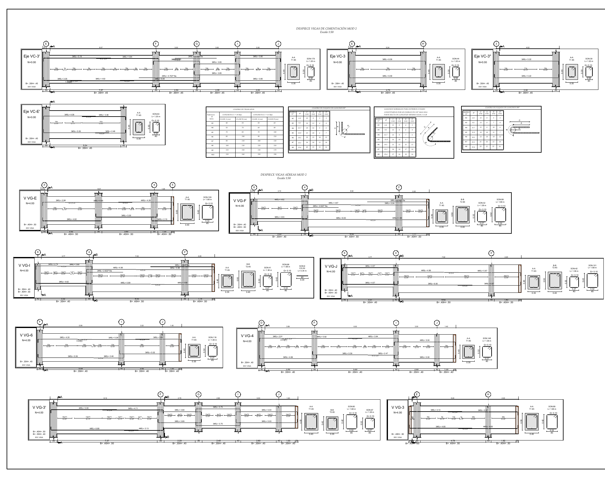 Plano estructural 12 – Cascadas de Dapa