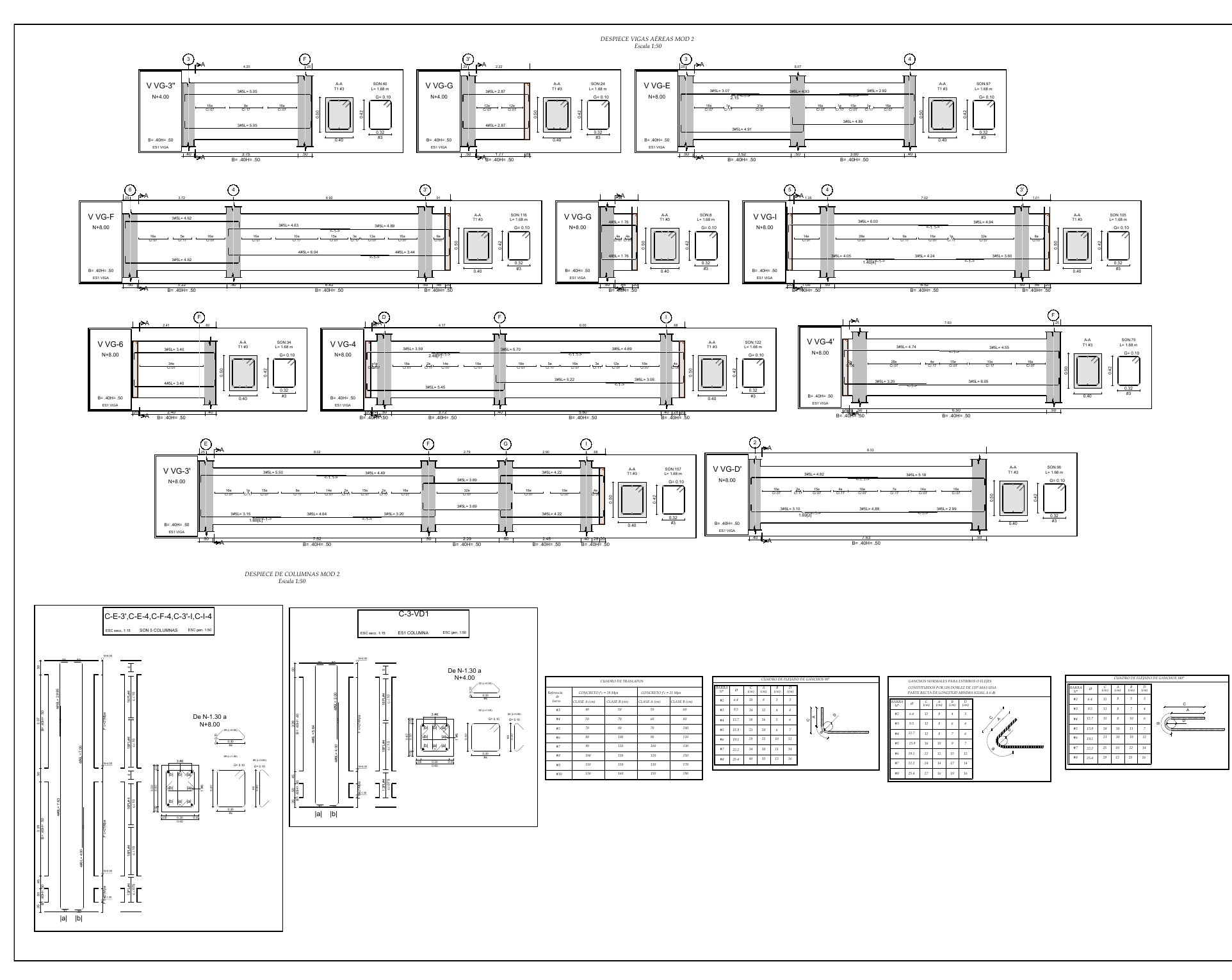 Plano estructural 13 – Cascadas de Dapa