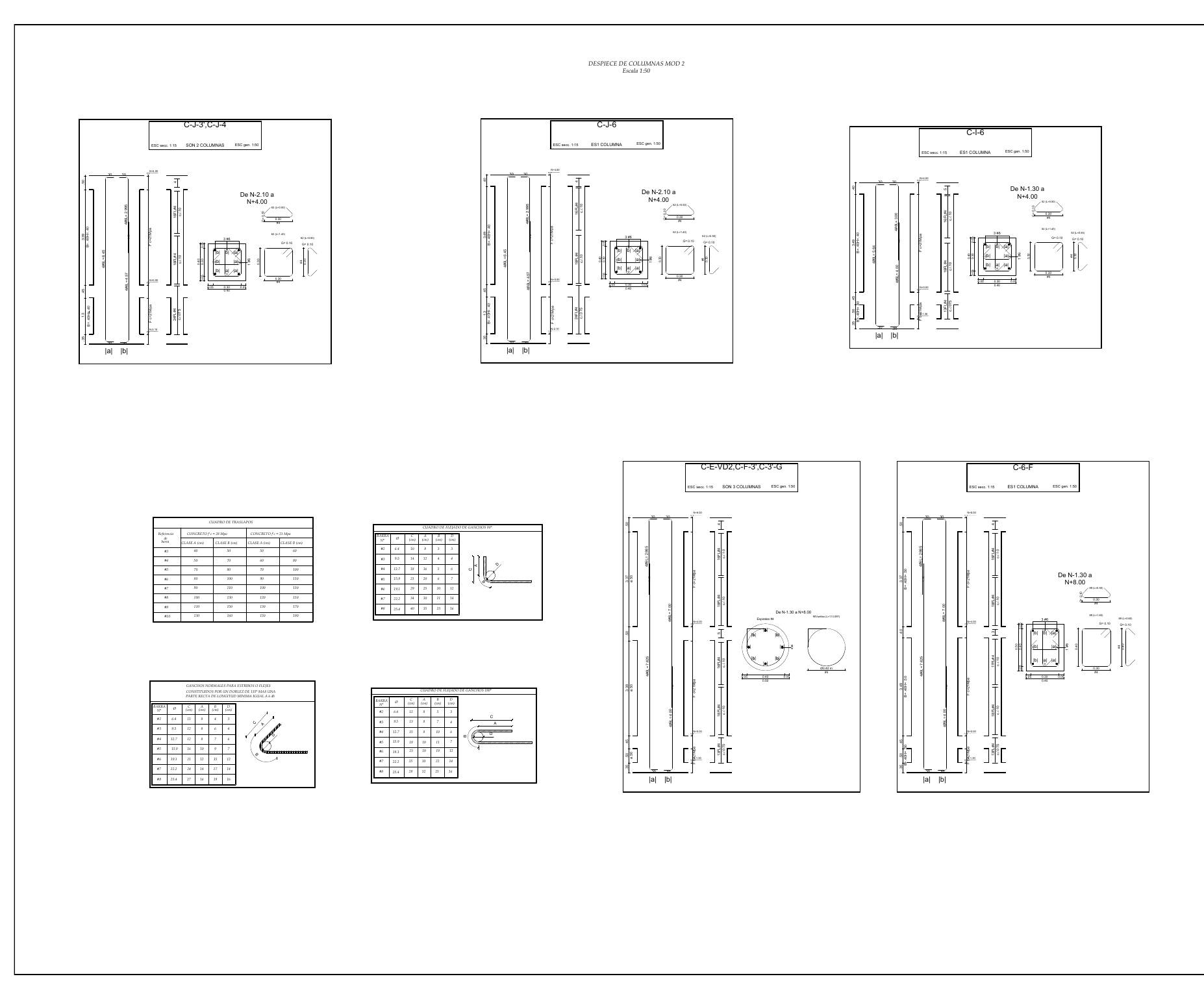 Plano estructural 14 – Cascadas de Dapa