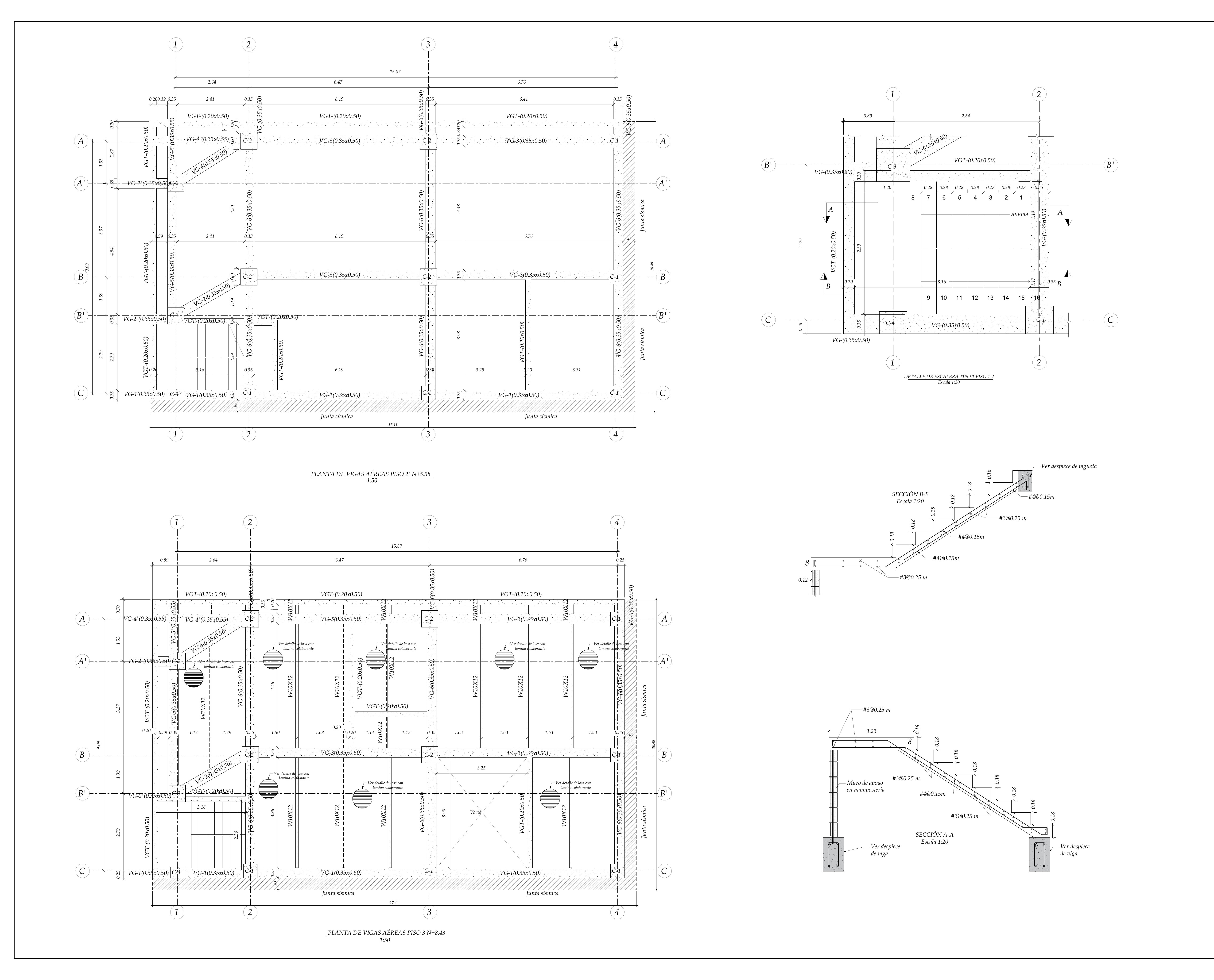 Plano estructural plano E-04 – Proyecto Andrade
