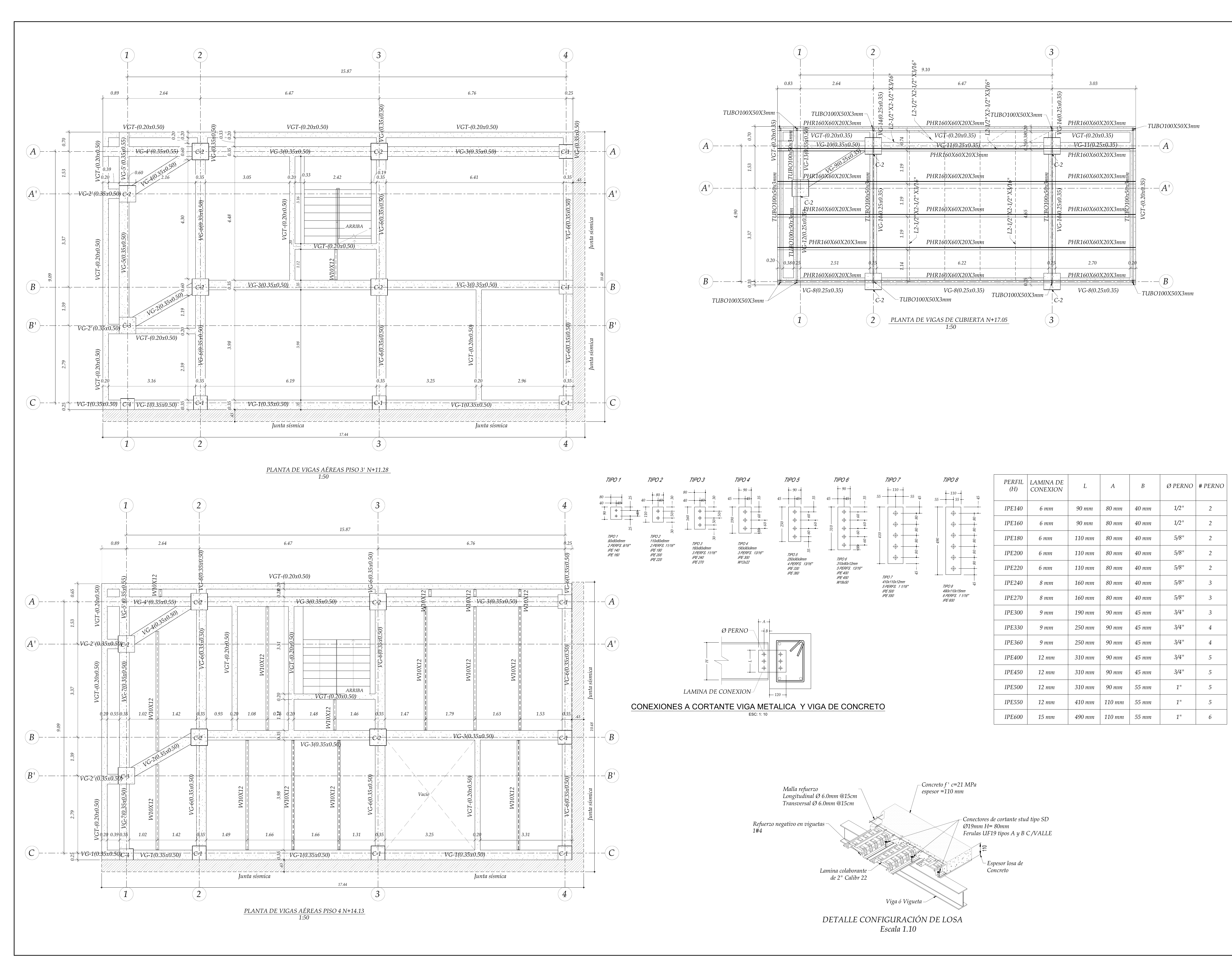 Plano estructural plano E-05 – Edificio Residencial de 6 Niveles