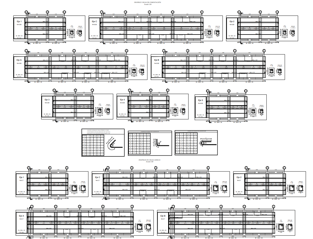 Plano estructural plano E-05 – Edificio Villagorgona