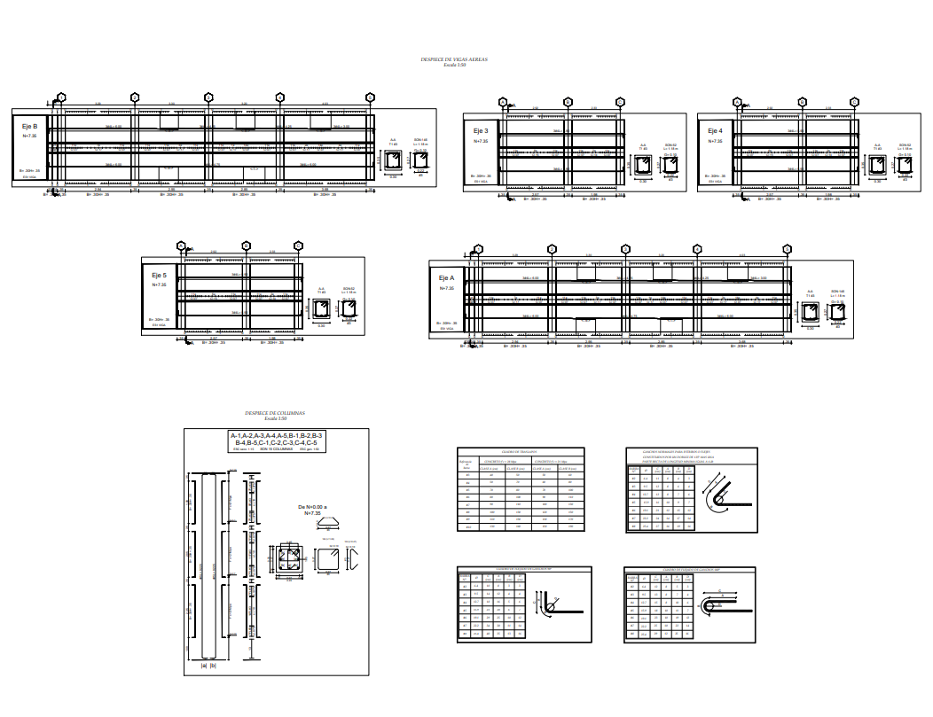 Plano estructural plano E-06 – Edificio Villagorgona