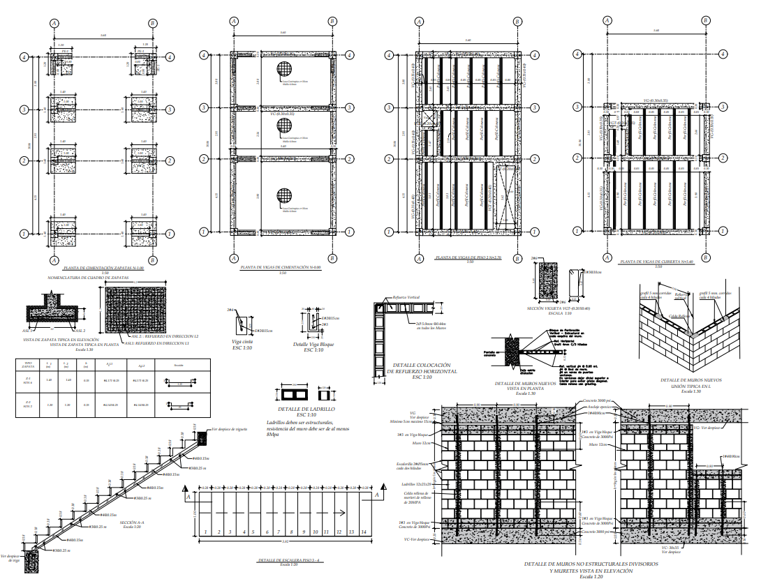 Plano estructural plano E-02 – Floralia Correcciones