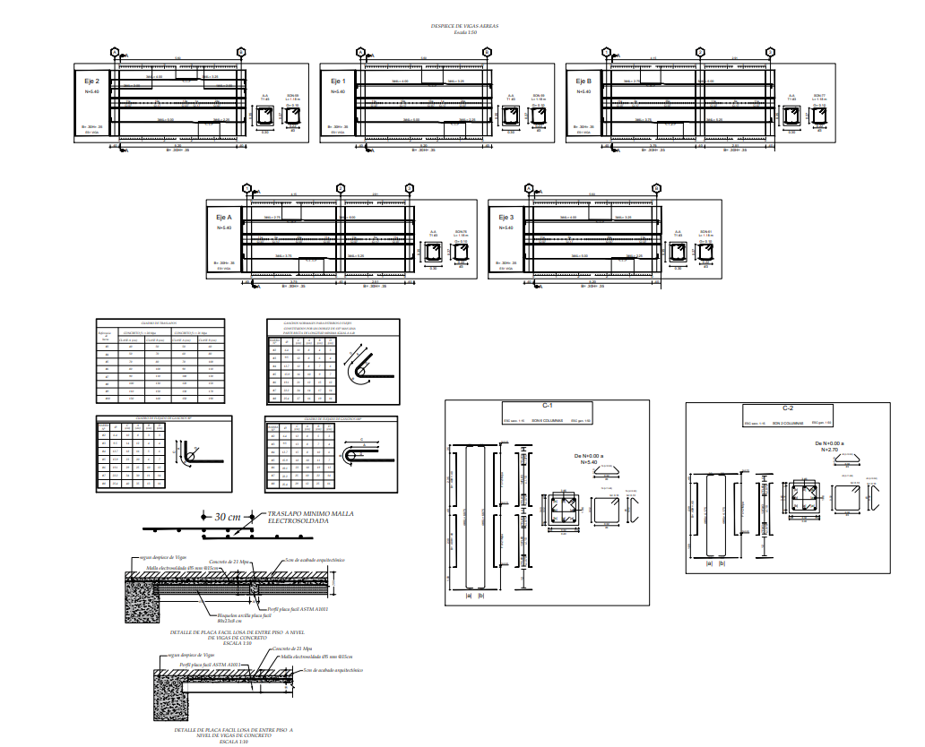 Plano estructural plano E-03 – Floralia Correcciones