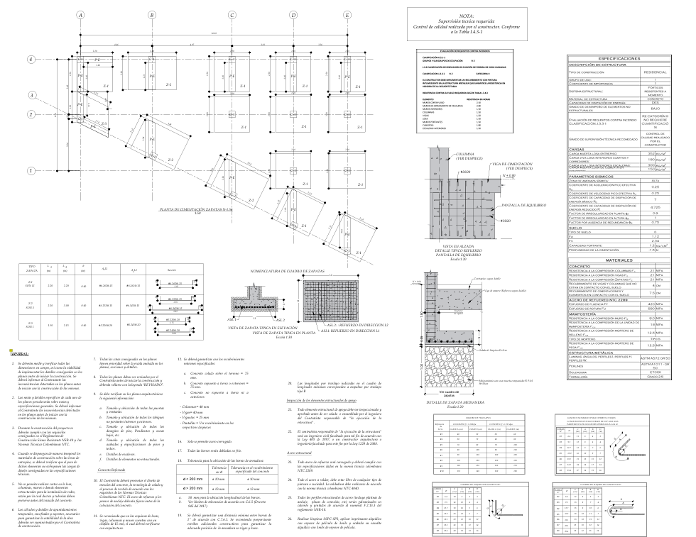 Plano estructural 1 – Floresta Mafe