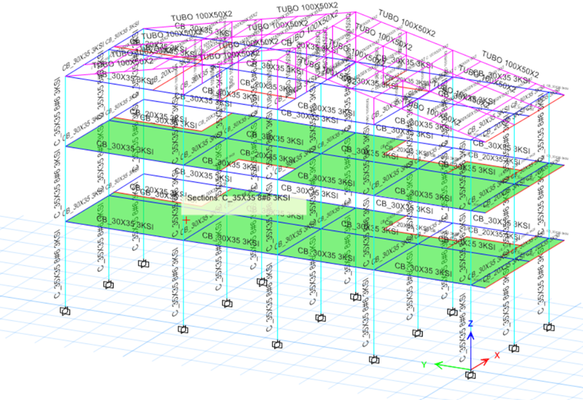 Captura ETABS – Edificio Holdan JF