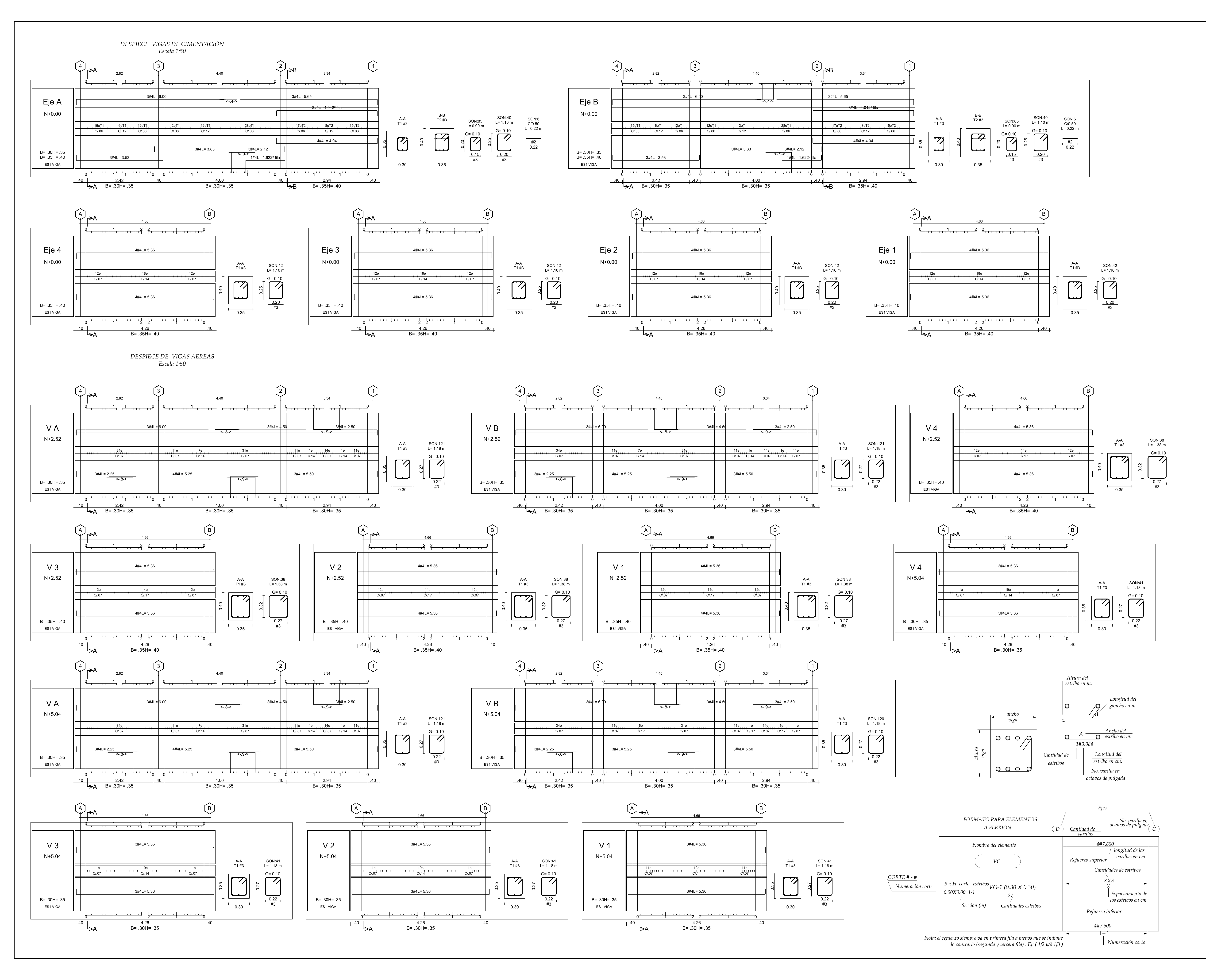 Plano estructural plano E-03 – Local La Alborada