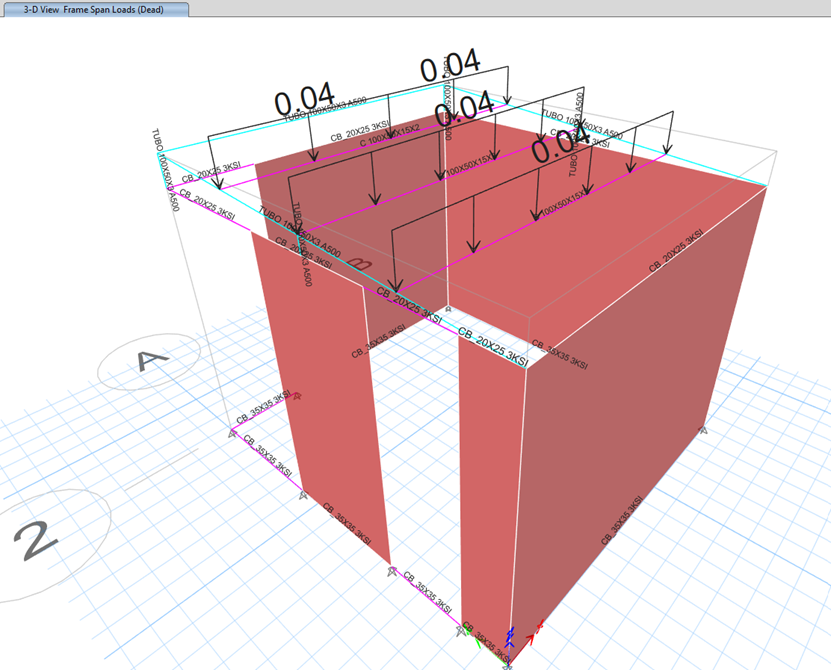 Captura ETABS – Vivienda Senderos de la Morada