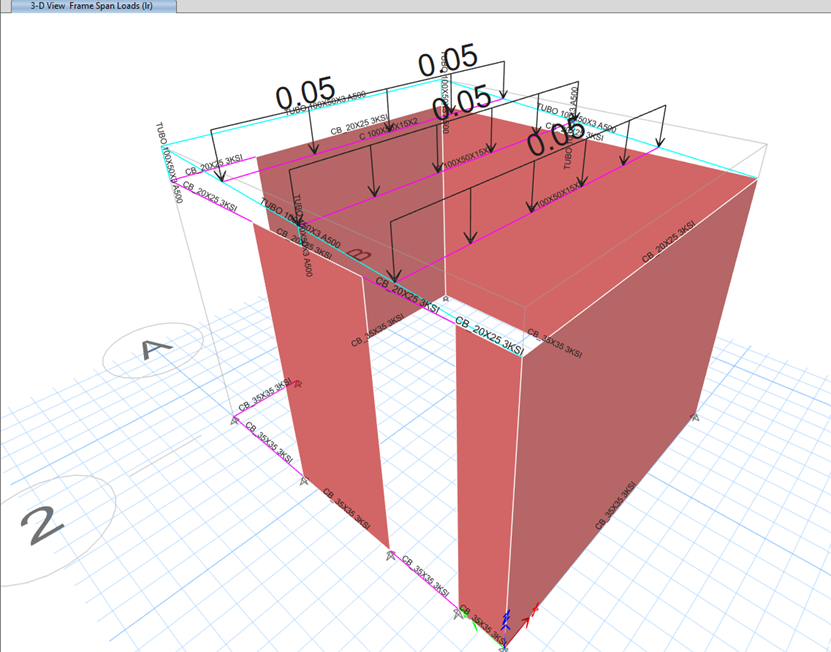 Captura ETABS – Vivienda Senderos de la Morada