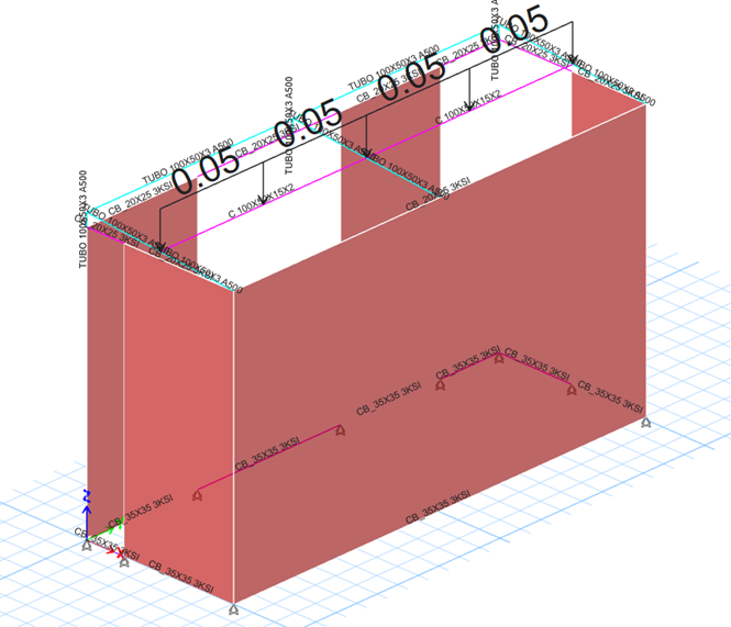 Captura ETABS – Vivienda Senderos de la Morada
