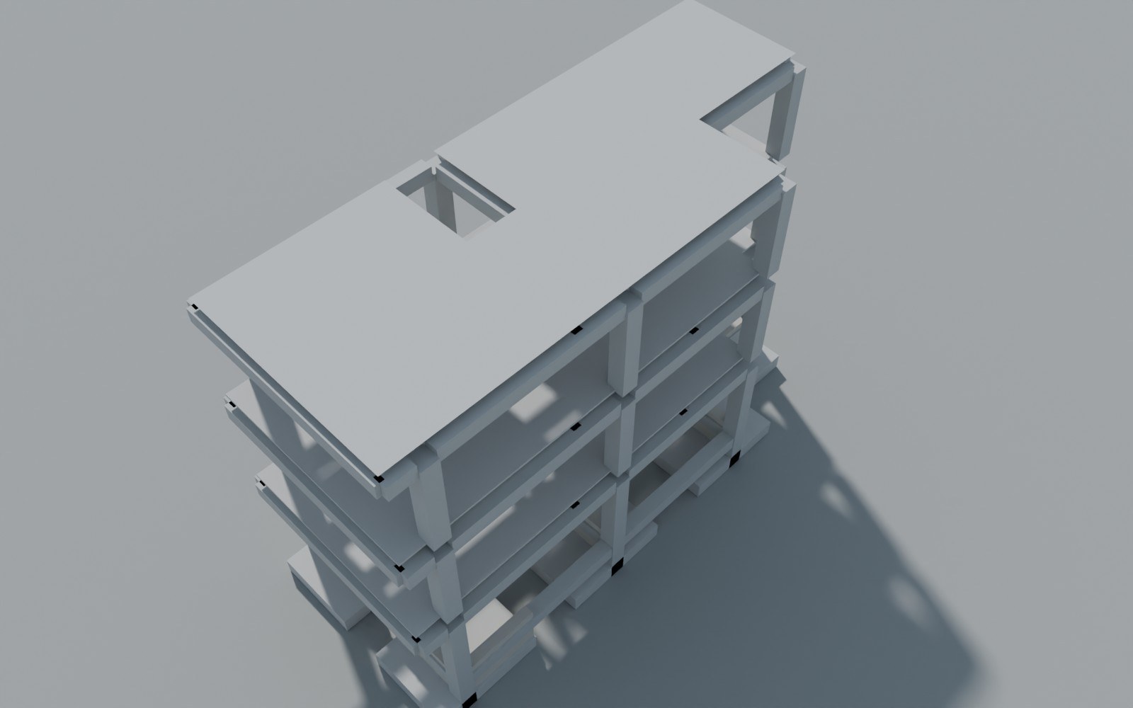 Render del modelo estructural 03 – Multifamiliar El Carmelo