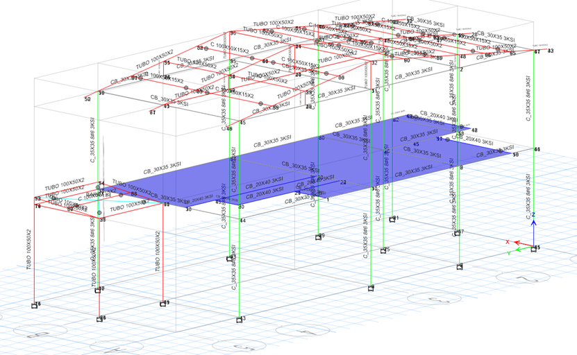 Captura ETABS – Proyecto Oporto