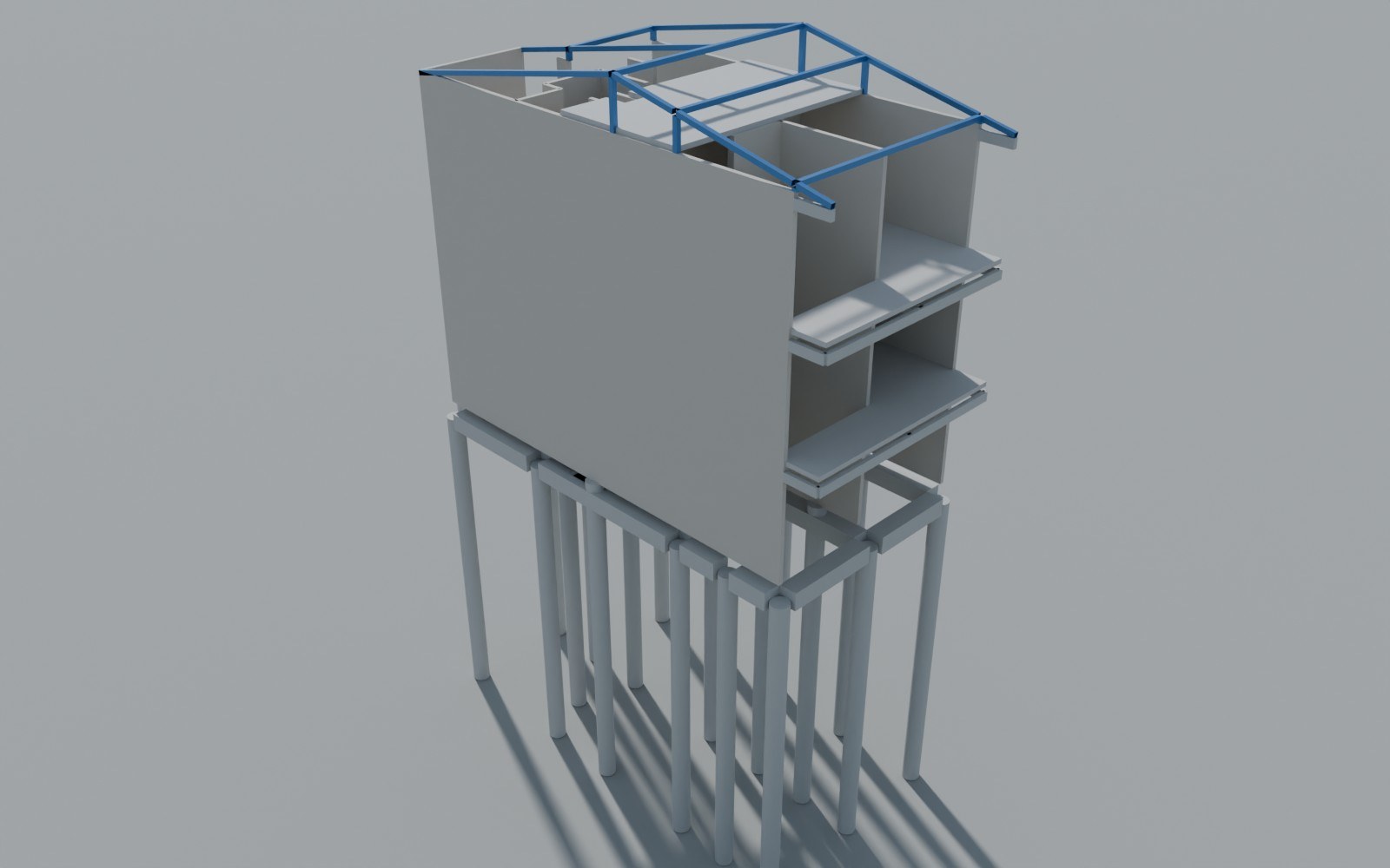 Render del modelo estructural 01 – Urbanización San Fernando – Circasia