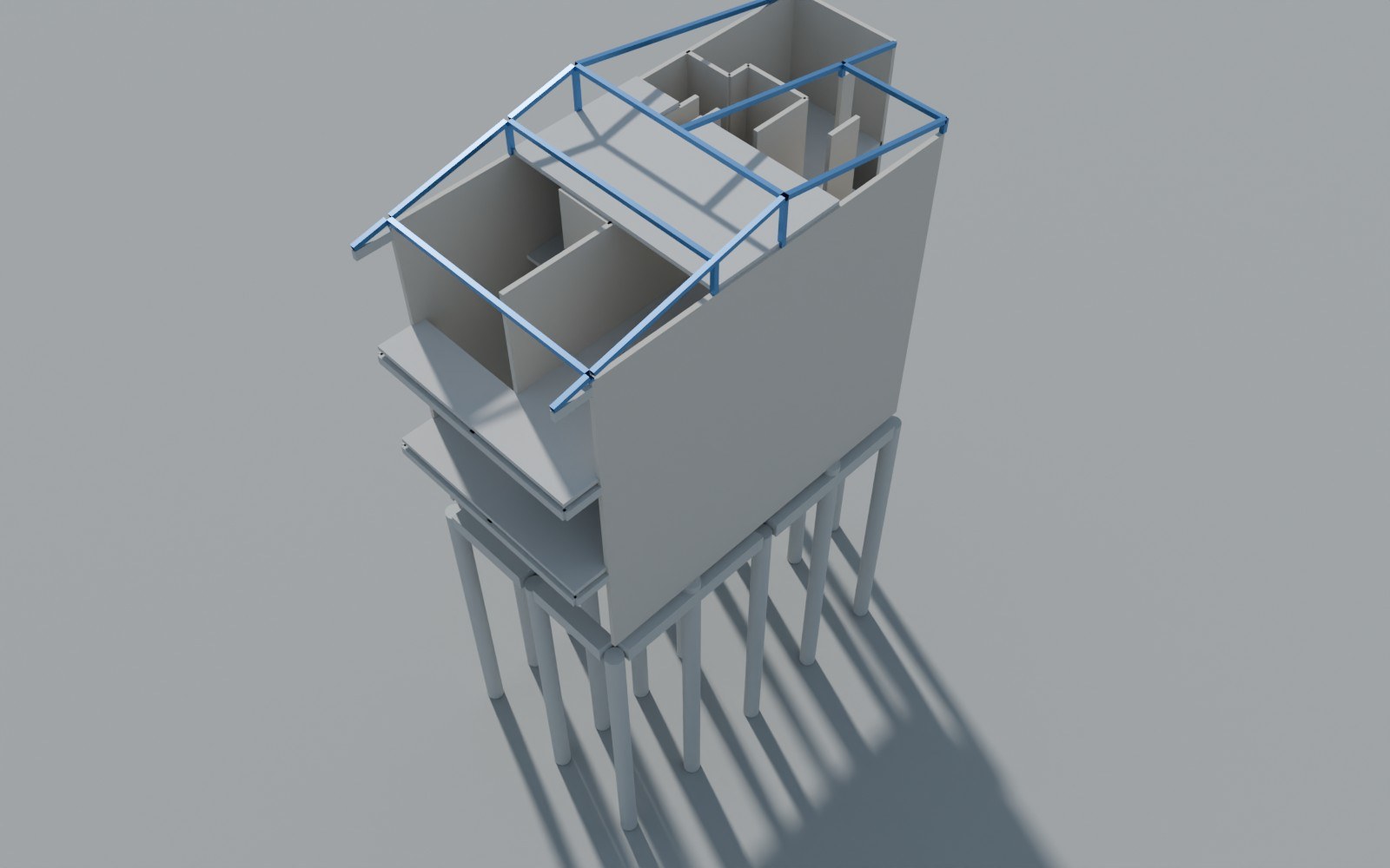 Render del modelo estructural 03 – Urbanización San Fernando – Circasia