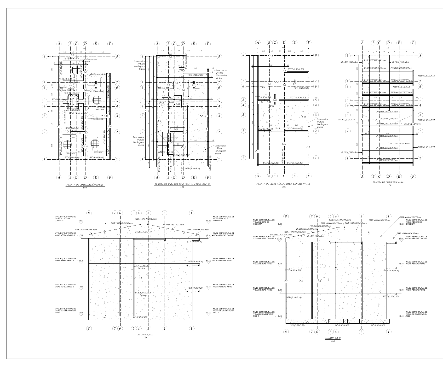 Plano estructural 02 – Urbanización San Fernando – Circasia
