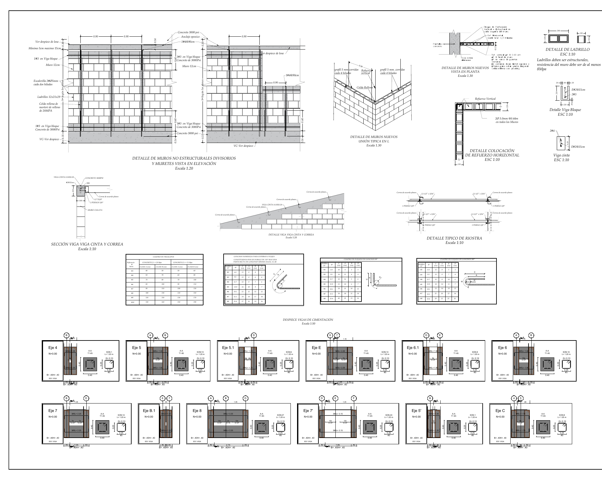Plano estructural 04 – Urbanización San Fernando – Circasia