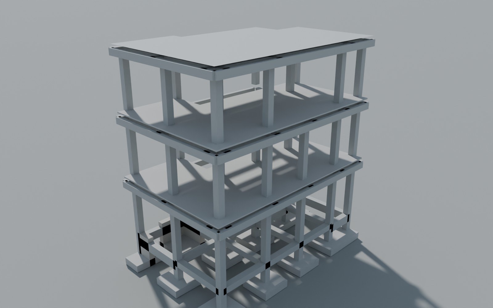 Render del modelo estructural 02 – Villa del Lago