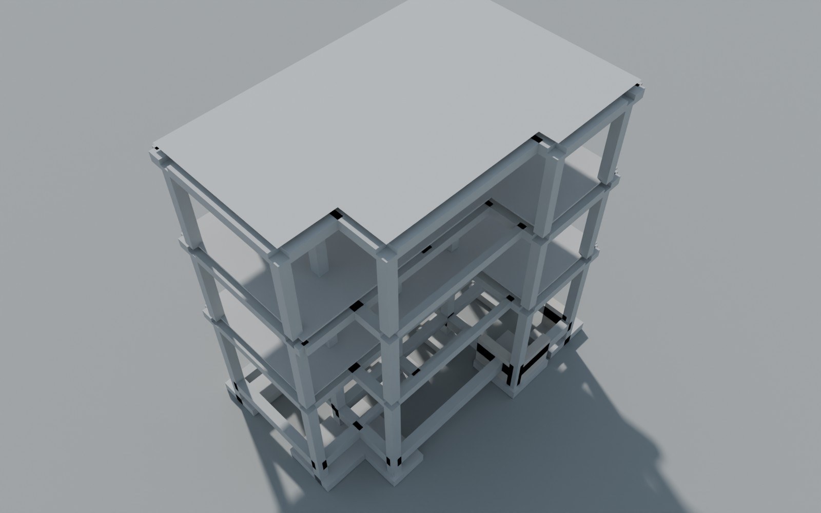 Render del modelo estructural 03 – Villa del Lago