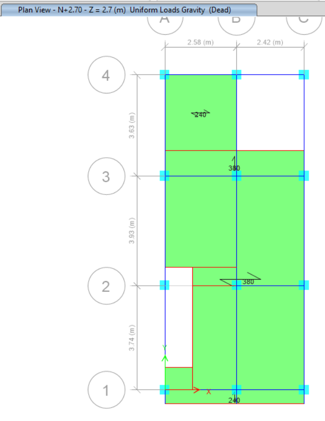 Captura ETABS – Villa Paulina